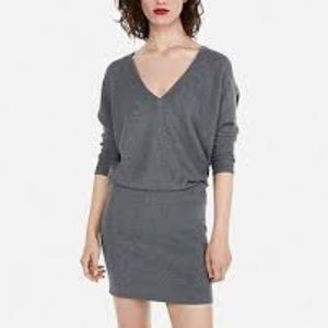 Express Dolman Ribbed Fitted Sweater Dress Size M